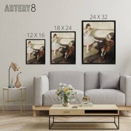 "Artery8 Dance Lesson with Violinist Edgar Degas Vintage Framed Canvas Wall Art in Beige - Size: W12"" x H16""" - thumbnail 4