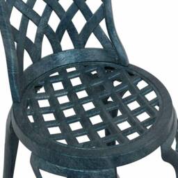 Berkfield Home Elegant Garden Chairs 2 pcs Green Cast Aluminum - thumbnail 8