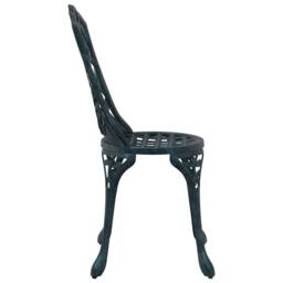 Berkfield Home Elegant Garden Chairs 2 pcs Green Cast Aluminum - thumbnail 5