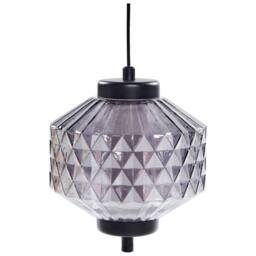 Wyld and Coco 5-Light Pendant Lamp - Iron Finish Multicolour Smoked Glass - thumbnail 8