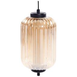 Wyld and Coco 5-Light Pendant Lamp - Iron Finish Multicolour Smoked Glass - thumbnail 7