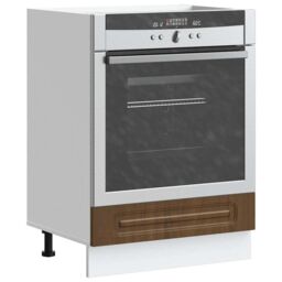 Berkfield Home Oven Cabinet Kalmar Brown Oak Engineered Wood - thumbnail 1