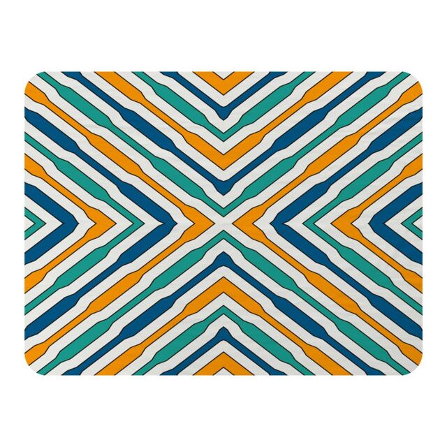 Benjamin Tate Design Ethnic Geometric Figures Blanket in Natural - Size: 120 cm x 150 cm - image 1