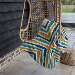 Benjamin Tate Design Ethnic Geometric Figures Blanket in Natural - Size: 120 cm x 150 cm - thumbnail 4