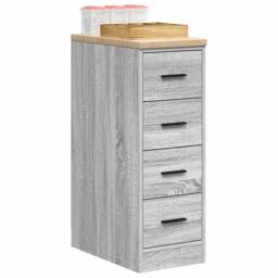 Berkfield Home Durable Garage Storage Cabinet Grey Sonoma 30x51x85 cm Solid Wood Pine - Size: 30 x 51 x 85 cm - thumbnail 4