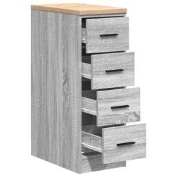 Berkfield Home Durable Garage Storage Cabinet Grey Sonoma 30x51x85 cm Solid Wood Pine - Size: 30 x 51 x 85 cm - thumbnail 5