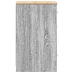 Berkfield Home Durable Garage Storage Cabinet Grey Sonoma 30x51x85 cm Solid Wood Pine - Size: 30 x 51 x 85 cm - thumbnail 7