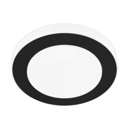 Loops Wall Flush Ceiling Light Colour Black White Shade White Plastic Bulb LED 11W