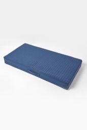 Homescapes Quilted Cotton 2 Seater Orthopaedic Booster Cushion Cover in Navy - thumbnail 5