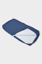 Homescapes Quilted Cotton 2 Seater Orthopaedic Booster Cushion Cover in Navy - thumbnail 3
