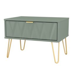 Ready Assembled 2 U Dallas 1 Drawer Wide Side Table (Ready Assembled) in Pale Green - thumbnail 4