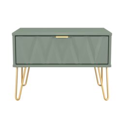 Ready Assembled 2 U Dallas 1 Drawer Wide Side Table (Ready Assembled) in Pale Green - thumbnail 2