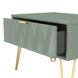 Ready Assembled 2 U Dallas 1 Drawer Wide Side Table (Ready Assembled) in Pale Green - thumbnail 6