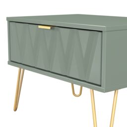 Ready Assembled 2 U Dallas 1 Drawer Wide Side Table (Ready Assembled) in Pale Green - thumbnail 5