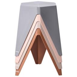 Wyld and Coco Pastel Multicolour Stackable Garden Stools Set of 4 - thumbnail 4