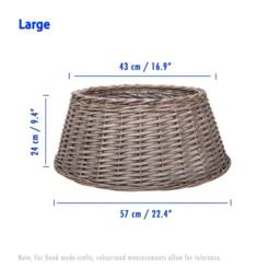 SPETLEK Decoration Wicker Basket Decor Large in Grey - Size: 0.6m2 - thumbnail 2