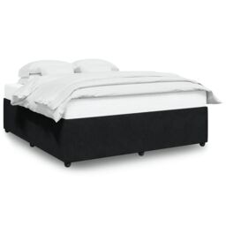 Berkfield Home Bed Frame without Mattress Black Super King Velvet - thumbnail 2