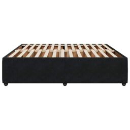 Berkfield Home Bed Frame without Mattress Black Super King Velvet - thumbnail 5