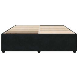 Berkfield Home Bed Frame without Mattress Black Super King Velvet - thumbnail 4