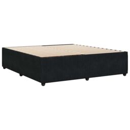 Berkfield Home Bed Frame without Mattress Black Super King Velvet - thumbnail 6
