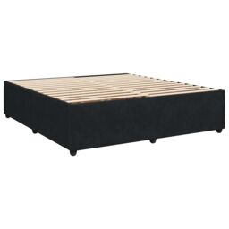 Berkfield Home Bed Frame without Mattress Black Super King Velvet - thumbnail 3