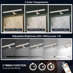 Harper Living Picture light for Wall Brushed Nickel, Magnetic Rechargeable Lamp in Gold - thumbnail 6