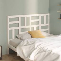 Berkfield Home Bed Headboard White 126x4x104 cm Solid Wood Pine - Size: 126 x 4 x 104 cm - thumbnail 3
