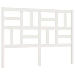 Berkfield Home Bed Headboard White 126x4x104 cm Solid Wood Pine - Size: 126 x 4 x 104 cm - thumbnail 1