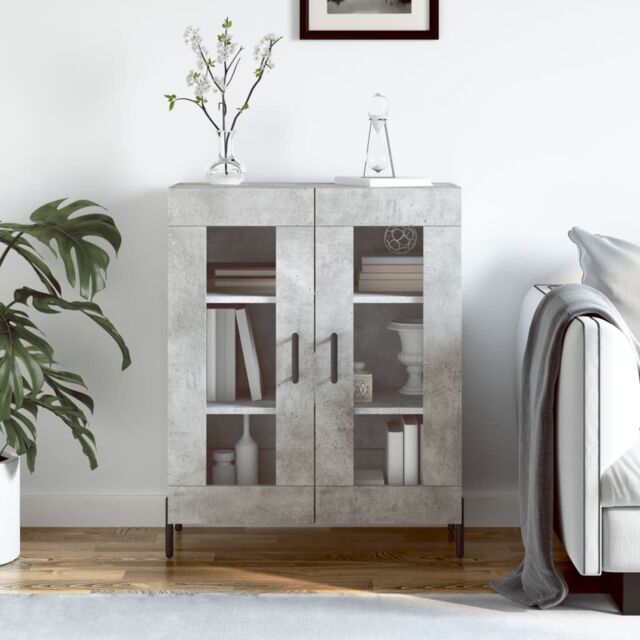Berkfield Home Sideboard Concrete Grey 69.5x34x90 cm Engineered Wood - image 1