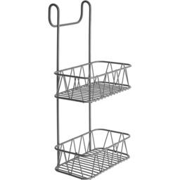 EONLION GREY Shower Screen Caddy Plastic Coated Non Rusty - thumbnail 3