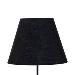 First Choice Lighting Black Cotton 20cm Diameter Tapered Fabric Lamp Shade - thumbnail 2