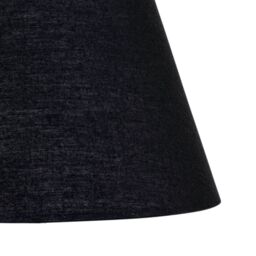 First Choice Lighting Black Cotton 20cm Diameter Tapered Fabric Lamp Shade - thumbnail 3