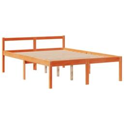 Berkfield Home Decorative Bookcase Bed without Mattress Wax Brown 160x200cm Soli - Size: 160x200 cm - thumbnail 8
