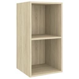 Berkfield Home Wall-mounted TV Cabinet Sonoma Oak 37x37x72 cm Engineered Wood in Brown - Size: 37 x 37 x 72 cm - thumbnail 2