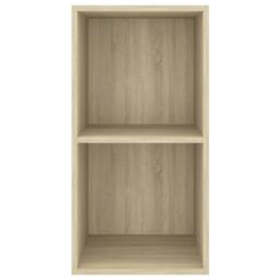 Berkfield Home Wall-mounted TV Cabinet Sonoma Oak 37x37x72 cm Engineered Wood in Brown - Size: 37 x 37 x 72 cm - thumbnail 4