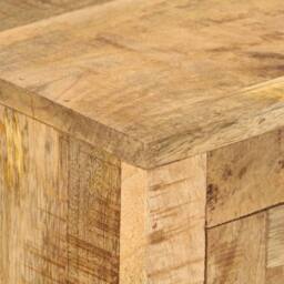 Berkfield Home Sideboard 110x30x74 cm Rough Mango Wood in Brown - Size: 110 x 30 x 74 cm - thumbnail 9