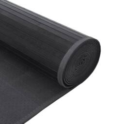 Berkfield Home Rug Square Grey100x100 cm Bamboo in Grey - Size: Medium - thumbnail 5