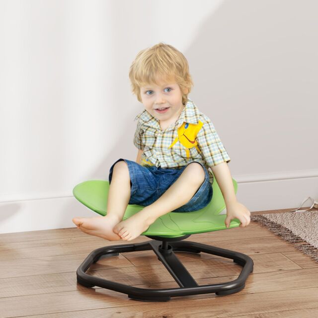 AIYAPLAY Butterfly-Shaped Kids Swivel Chair, Sensory Spinning Chair in Green - image 1