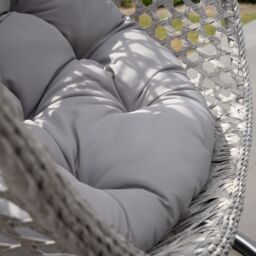 Artemis Home Abingdon Hanging Swing Single Egg Pod Chair in Light Grey - thumbnail 3