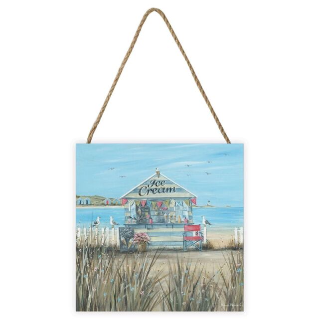 Diane Demirci Beach Ice Cream Wooden Block - image 1