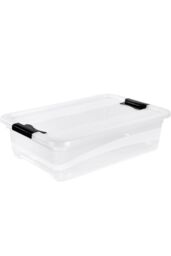 Keeeper Set of 3 Storage Crystal-Box 28 Litre with Lid - Transparent in Clear - thumbnail 2