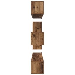 Berkfield Home TV Cabinet Set 8 pcs Old wood 30.5 x 30 x 90 cm Engineered wood in Brown - thumbnail 8
