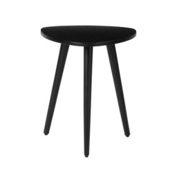 MH London Triangle Solid Mango Wood Side Table, Bedside End Table - Tora in Black - thumbnail 4