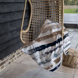 Benjamin Tate Design Brush Strokes Blanket in Natural - Size: 120 cm x 150 cm - thumbnail 4