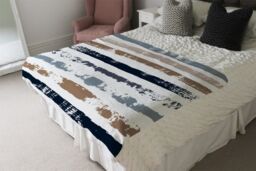 Benjamin Tate Design Brush Strokes Blanket in Natural - Size: 120 cm x 150 cm - thumbnail 3