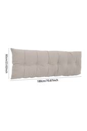Living and Home Cozy Upholstered Headboard Pillow in Light Grey - Size: Large - thumbnail 8