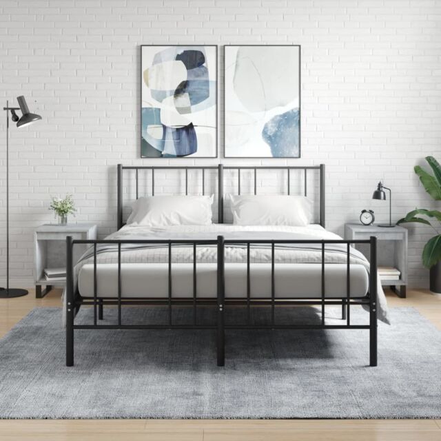 Berkfield Home Bedside Cabinets 2 pcs Concrete Grey 40x35x50 cm Engineered Wood - Size: 40 x 35 x 50 cm - image 1