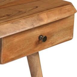 Berkfield Home Writing Table Solid Acacia Wood 110x50x76 cm in Brown - Size: 110 x 50 x 76 cm - thumbnail 6