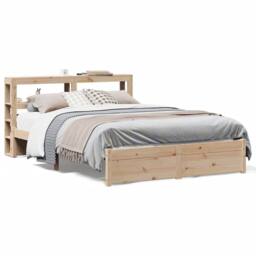 Berkfield Home Beautiful Bed Frame with Headboard without Mattress 160x200 cm in Light Brown - thumbnail 3