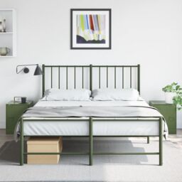 Berkfield Home Bedside Cabinets 2 pcs Olive Green 34.5x39x44 cm Steel